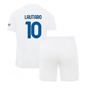 Inter Milan Lautaro Martinez #10 Replica Away Stadium Kit for Kids 2023-24 Short Sleeve (+ pants)